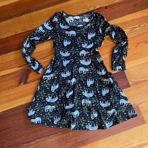 L. A soul sloth pattern dress in soft material with pockets size small.